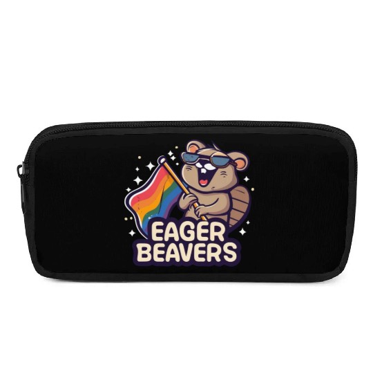 Eager Beavers with Pride LGBT Flag Pencil Cases