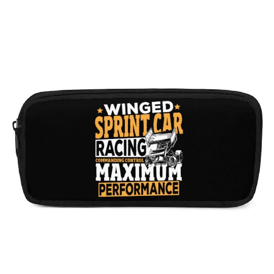 Winged Sprint Car Racing Commanding Control Pencil Cases