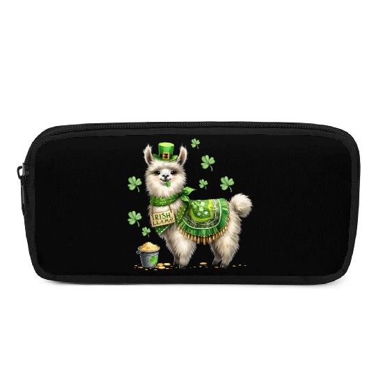 Irish LLama St Patrick Day Pencil Cases