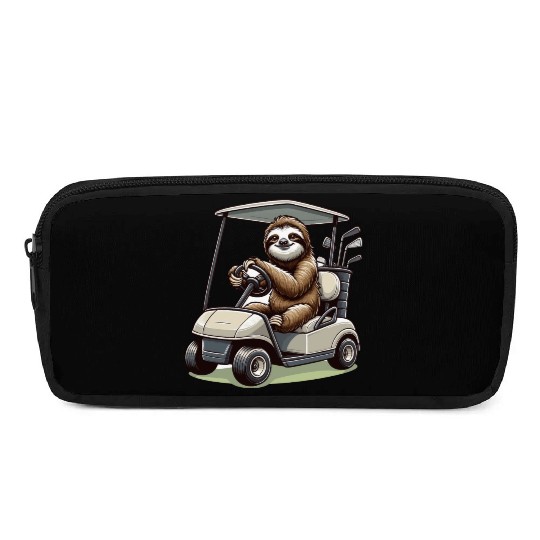 Funny Sloth Golfing Pencil Cases