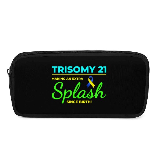Down Syndrome Awareness Trisomy 21 Splash Pencil Cases