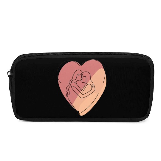 Lesbian Couple in Heart Pencil Cases