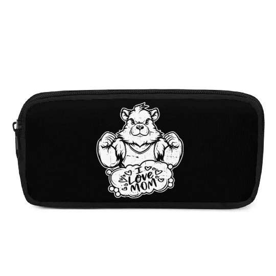 Guinea Pig Cavy I Love Mom Pencil Cases