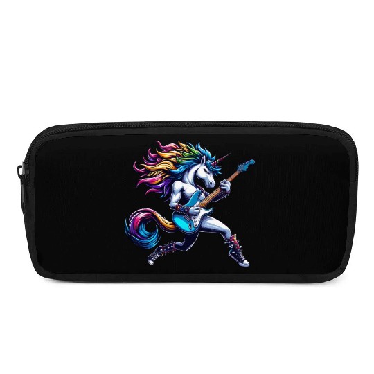 Unicorn Rock and Roll Bass & Guitar Pencil Cases