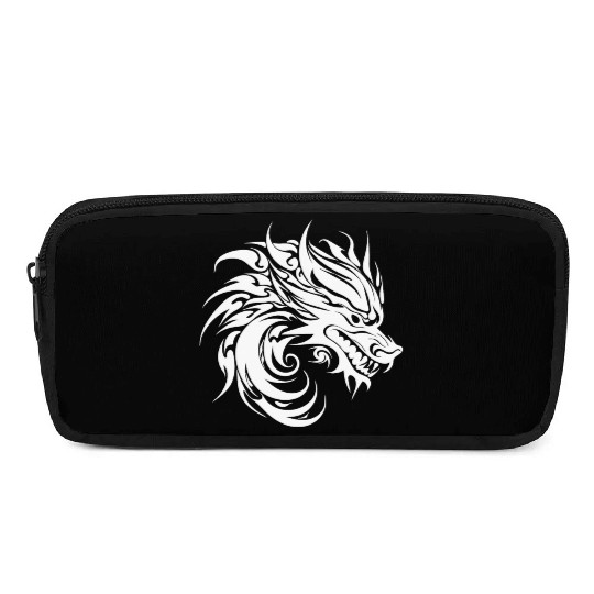 Roaring Chinese Dragon In Tattoo Style Pencil Cases