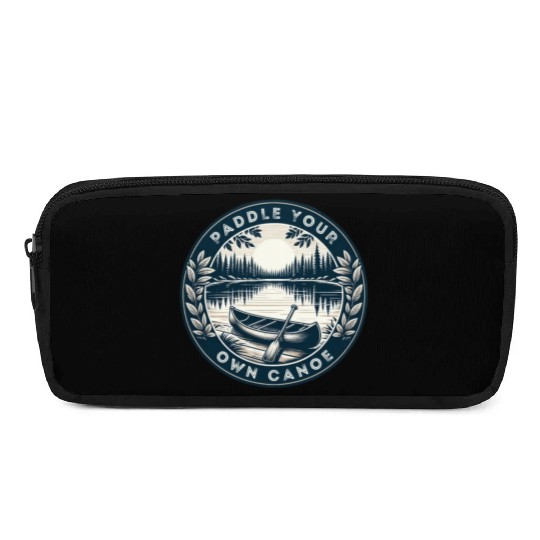 Solo Canoe Journey Lake Pencil Cases