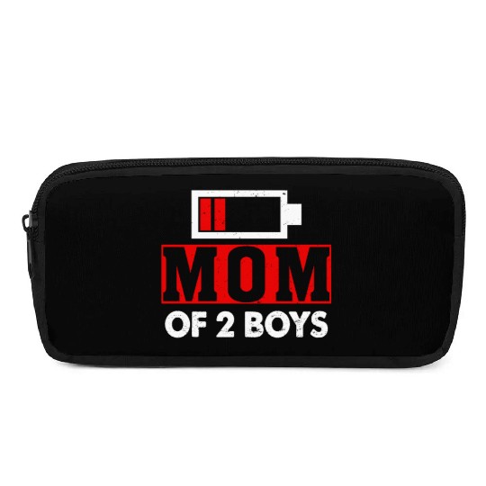 Mom of 2 Boys Mom and Son Matching Mom Gifts Pencil Cases