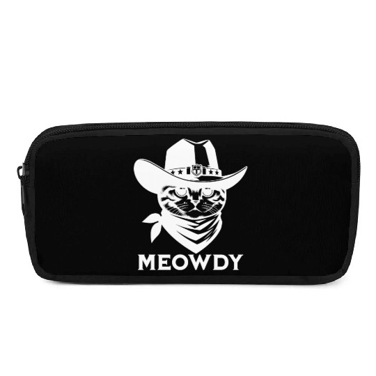 Cute Meowdy Cat Cowboy Pun Pencil Cases