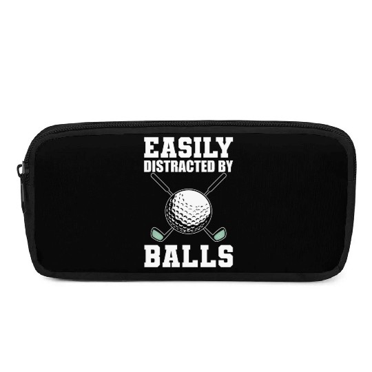 Golf Ball Humor Golfing Driver Golf Gift for Male Pencil Cases
