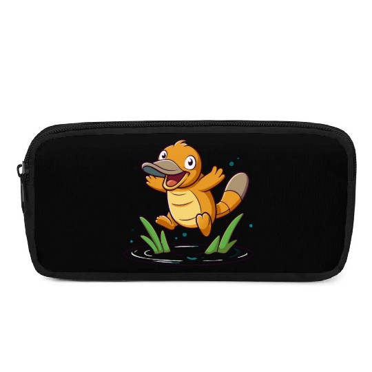 Whimsical Platypus Frolicking in a Pond Pencil Cases