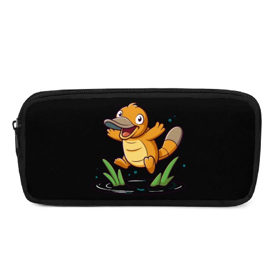 Whimsical Platypus Frolicking in a Pond Pencil Cases