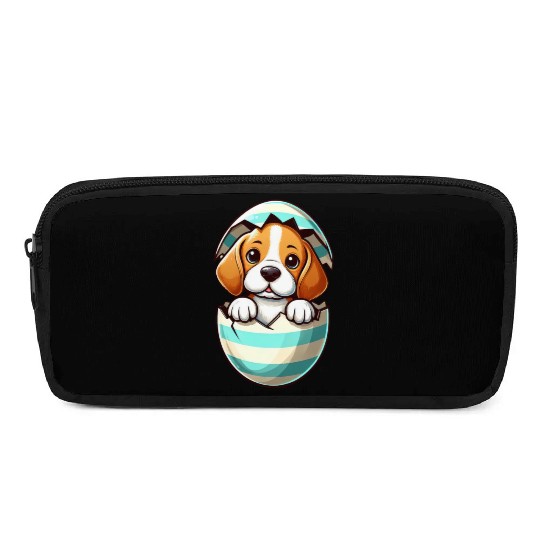 Colorful Beagle Dog Easter Egg Hatching Design Pencil Cases