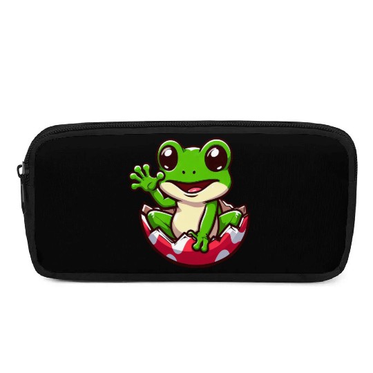 Colorful Easter Egg with Hatching Frog Design Pencil Cases