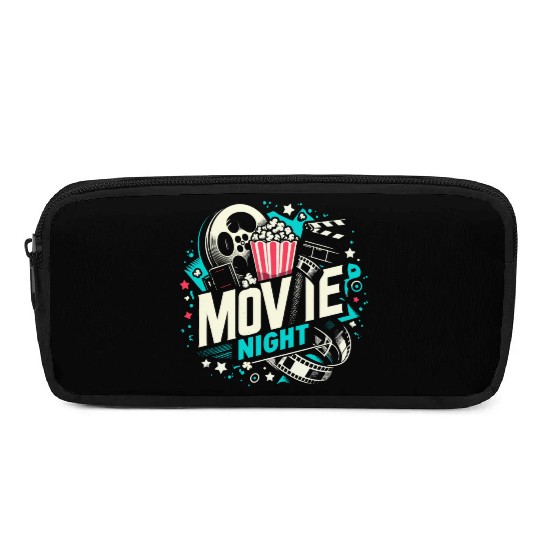 Movie Night Popcorn Film Theatre Cinema Ticket Pencil Cases