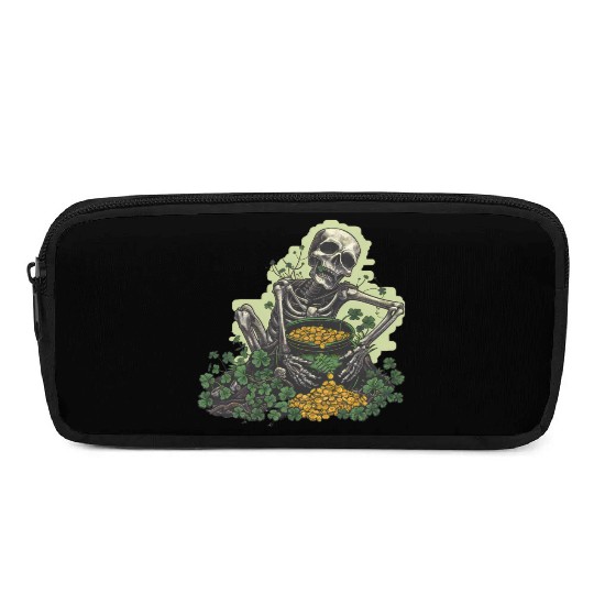 St Patricks Skeleton Pot of Gold Pencil Cases