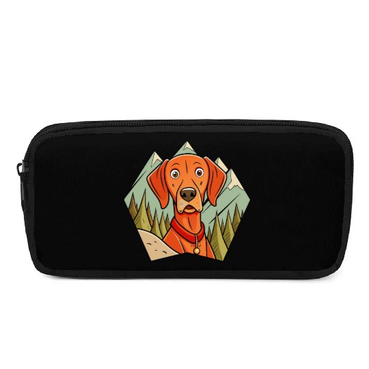 Alert Vizsla on Hike Pencil Cases