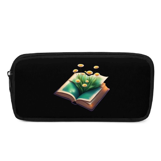 Book and Flower Pencil Cases