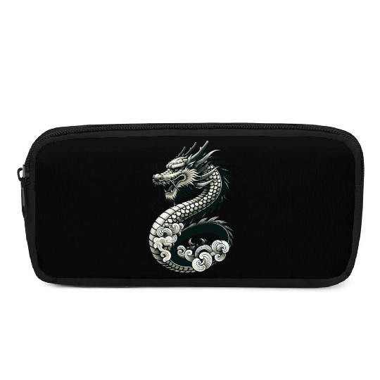 Moonlit Serenity of the Silver Dragon Pencil Cases