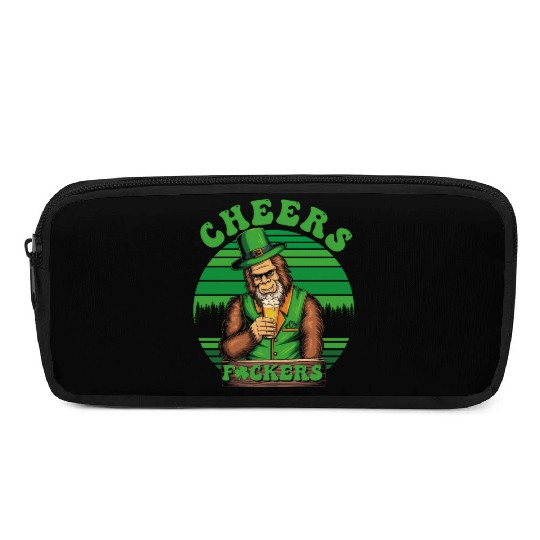 IRISH BIGFOOT St Patricks Day Cheers Fuckers humor Pencil Cases