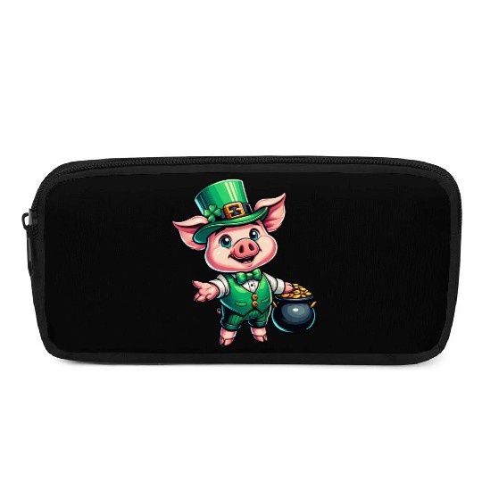 Cute St. Patrick's Piglet Pencil Cases