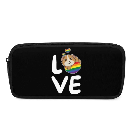 Rainbow Flag Pride Lgbtq Cute Guinea Pig Love Pencil Cases