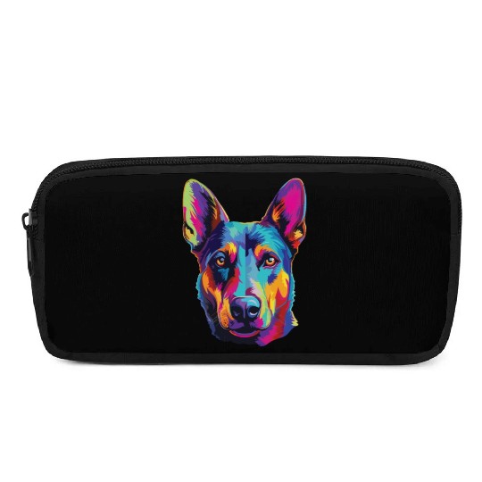 Watercolor Colorful Australian Kelpie Pencil Cases