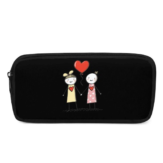 Stick Figure Lesbian Lovers Love Who You Want Pencil Cases