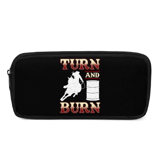 Barrel Racing Turn And Burn Pencil Cases