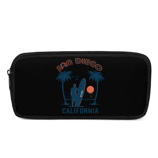 San Diego California Beach Surf Summer Pencil Cases