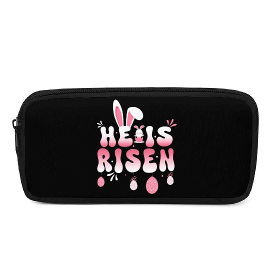 He Is Risen Easter Celebration Theme Bunny Eggs Pencil Cases