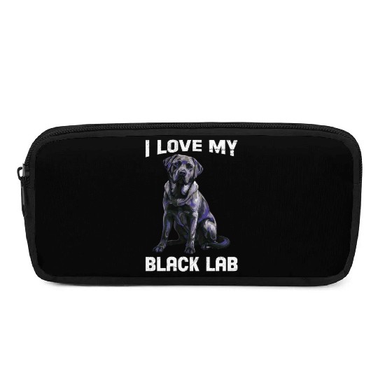Labrador Lover I LOVE MY BLACK LAB Black Pencil Cases