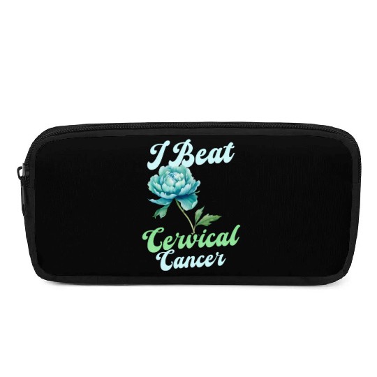 Cervical Cancer Awareness I Beat Cervical Cancer Pencil Cases