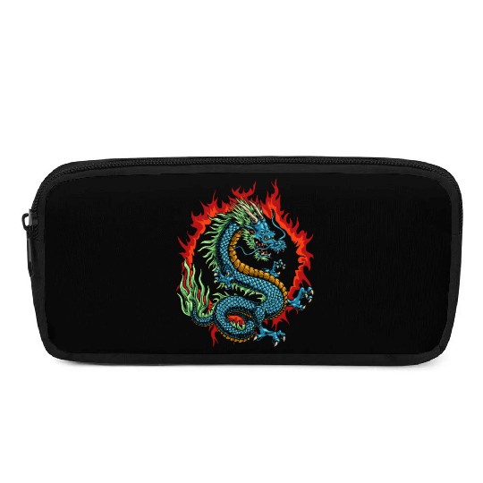 Angry Japanese Dragon Pencil Cases