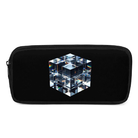Abstract Crystal Cubes Pencil Cases