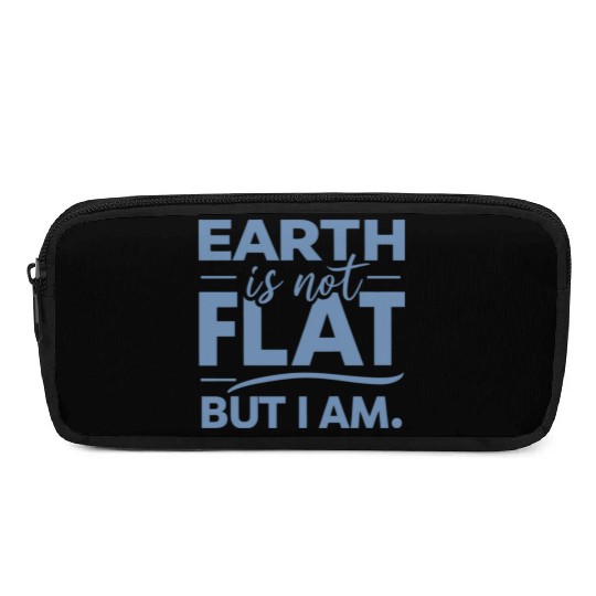 Flat Earth Satire Ironic Jokes Pencil Cases
