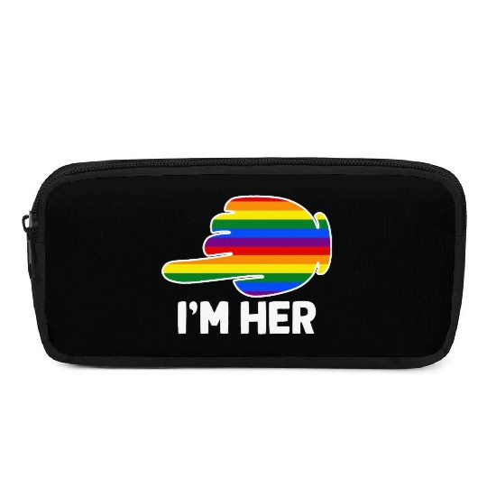 I'm Hers Rainbow Lesbian Couple Funny LGBT Pride Pencil Cases
