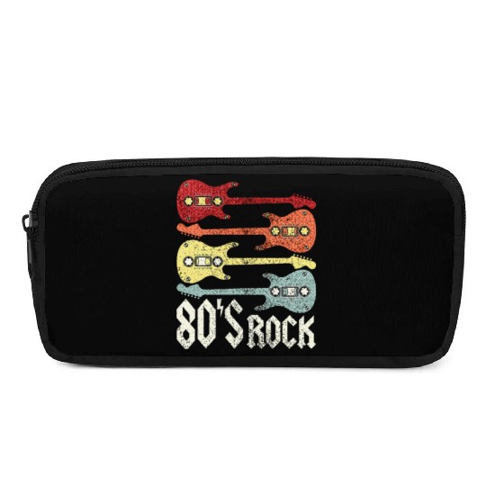 80s Rock Band Guitar Cassette Tape 1980s Pencil Cases