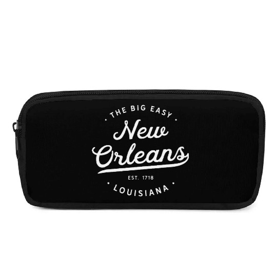Classic Retro Vintage New Orleans Louisiana Big Pencil Cases