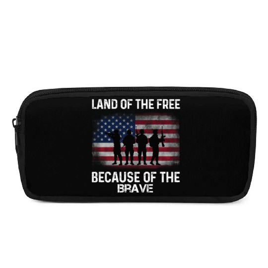 Land of the free because of the brave Pencil Cases
