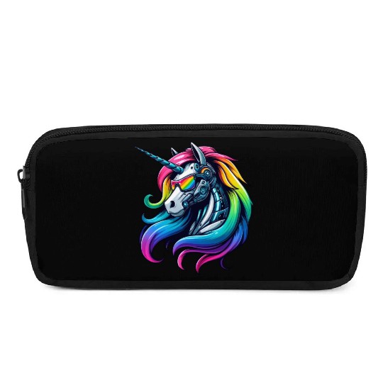 Cool Cyborg Unicorn Rainbow Pencil Cases