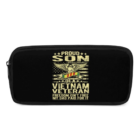 Freedom Isn't Free Proud Son Of A Vietnam Veteran Pencil Cases