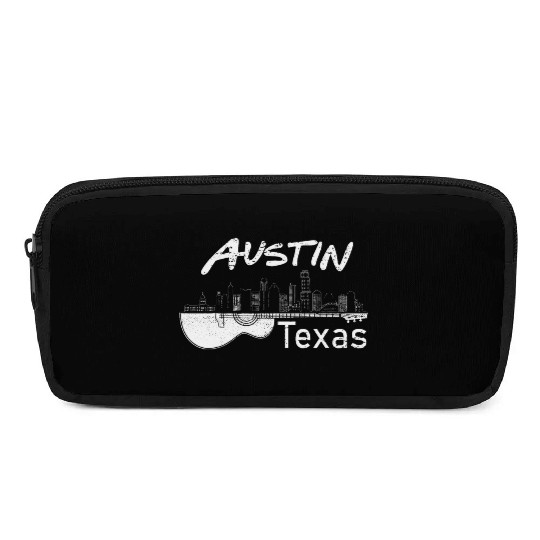 Austin Texas Souvenir Guitar Music Lover Pencil Cases