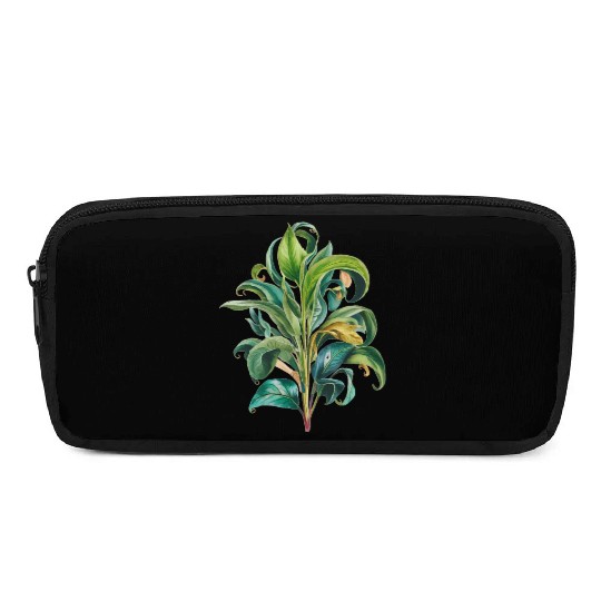Watercolor Plant Hand Painted Pencil Cases