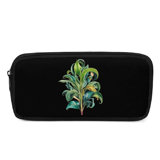 Watercolor Plant Hand Painted Pencil Cases