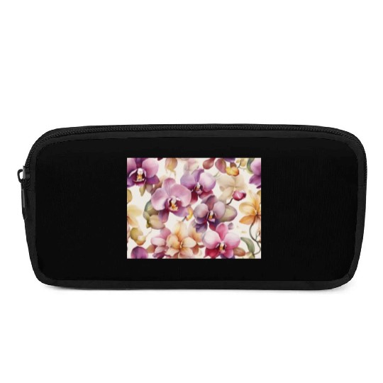 Sweet Watercolor Orchid Art Pencil Cases