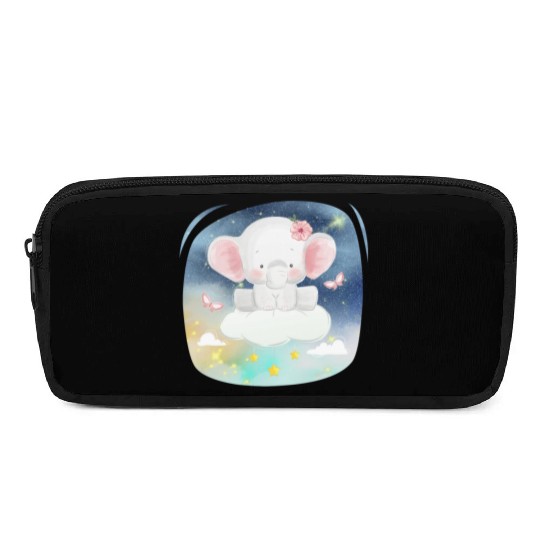 Baby Elephant Ride Up To Sky Using Cloud Excited Pencil Cases