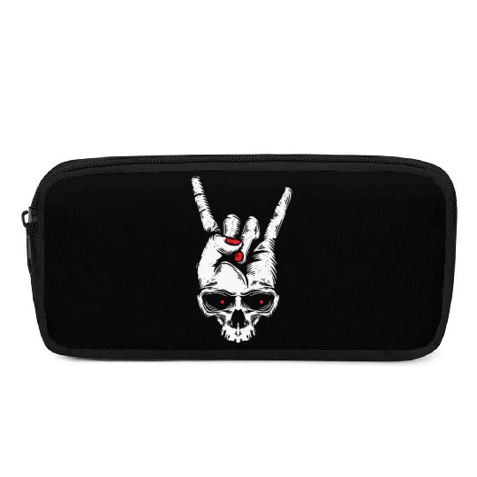 Electric Guitar Skull Rock Horns Pencil Cases