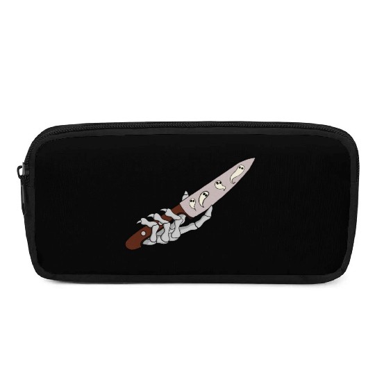 Skeleton Hand with Ghostly Dagger Theme Pencil Cases