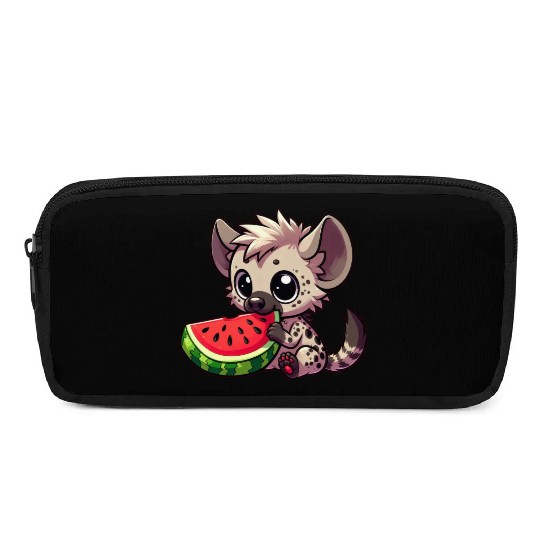 Hyena with Watermelon Summer Fruit Pencil Cases