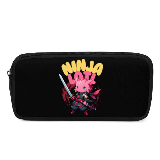 Kawaii Axolotl Ninja Pencil Cases